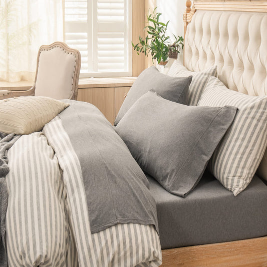 Jersey Knit 4pc Bed Sheet Set