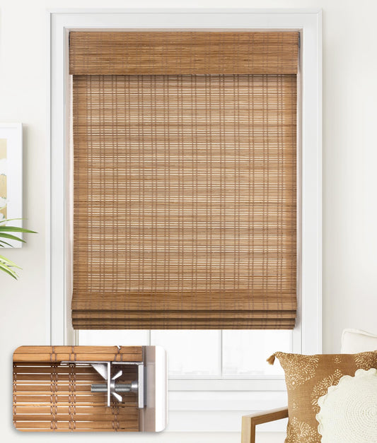 Cordless Bamboo Roman Shades